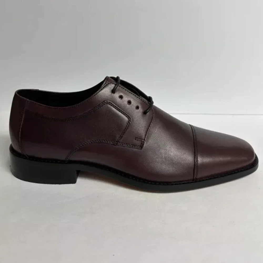 Johnston & Murphy Men’s Novick Burgundy Cap Toe Oxford, Size 9 M